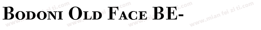 Bodoni Old Face BE字体转换